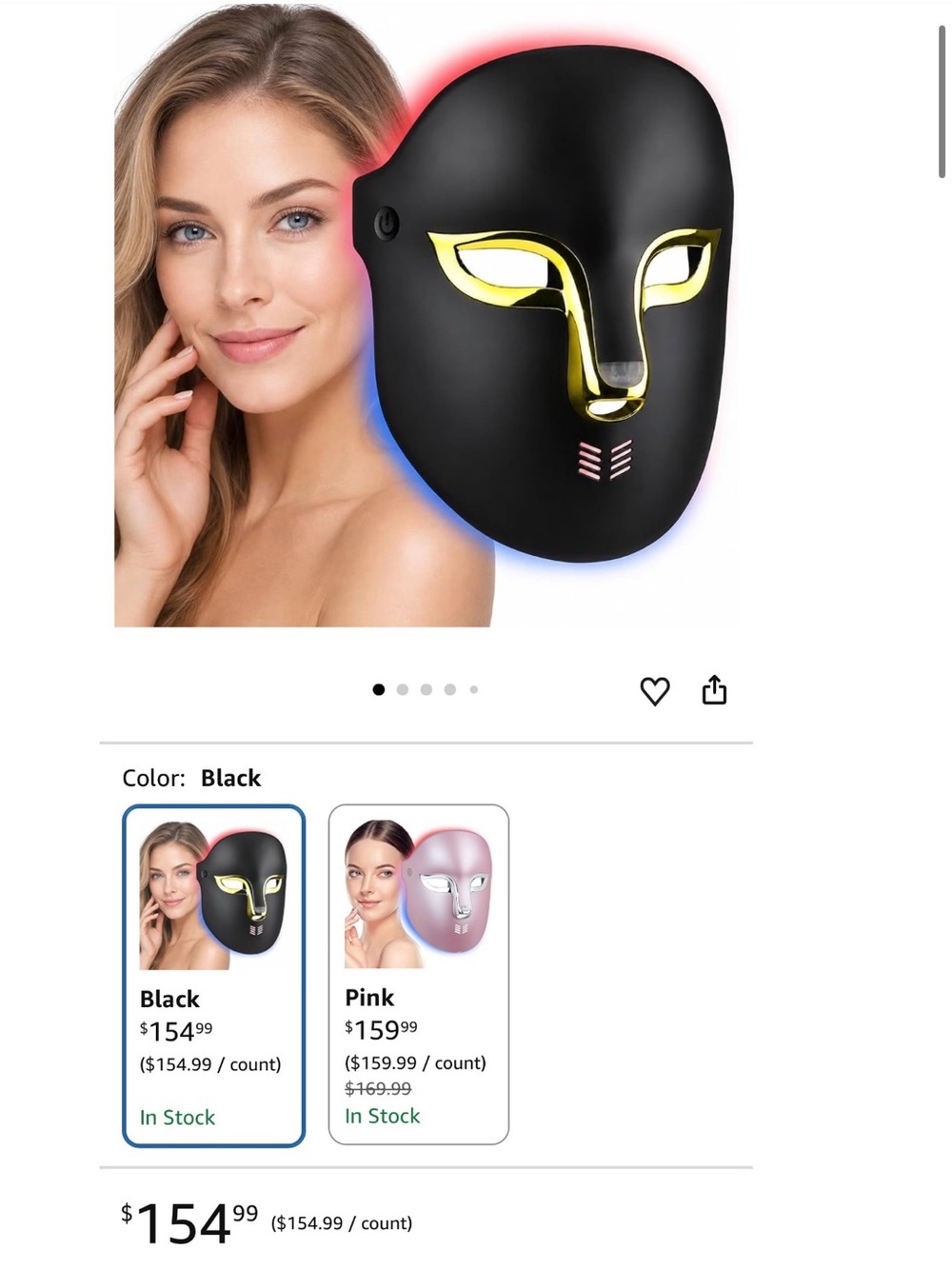 Auxoliev LED face mask anti-aging , open pores and for acne etc